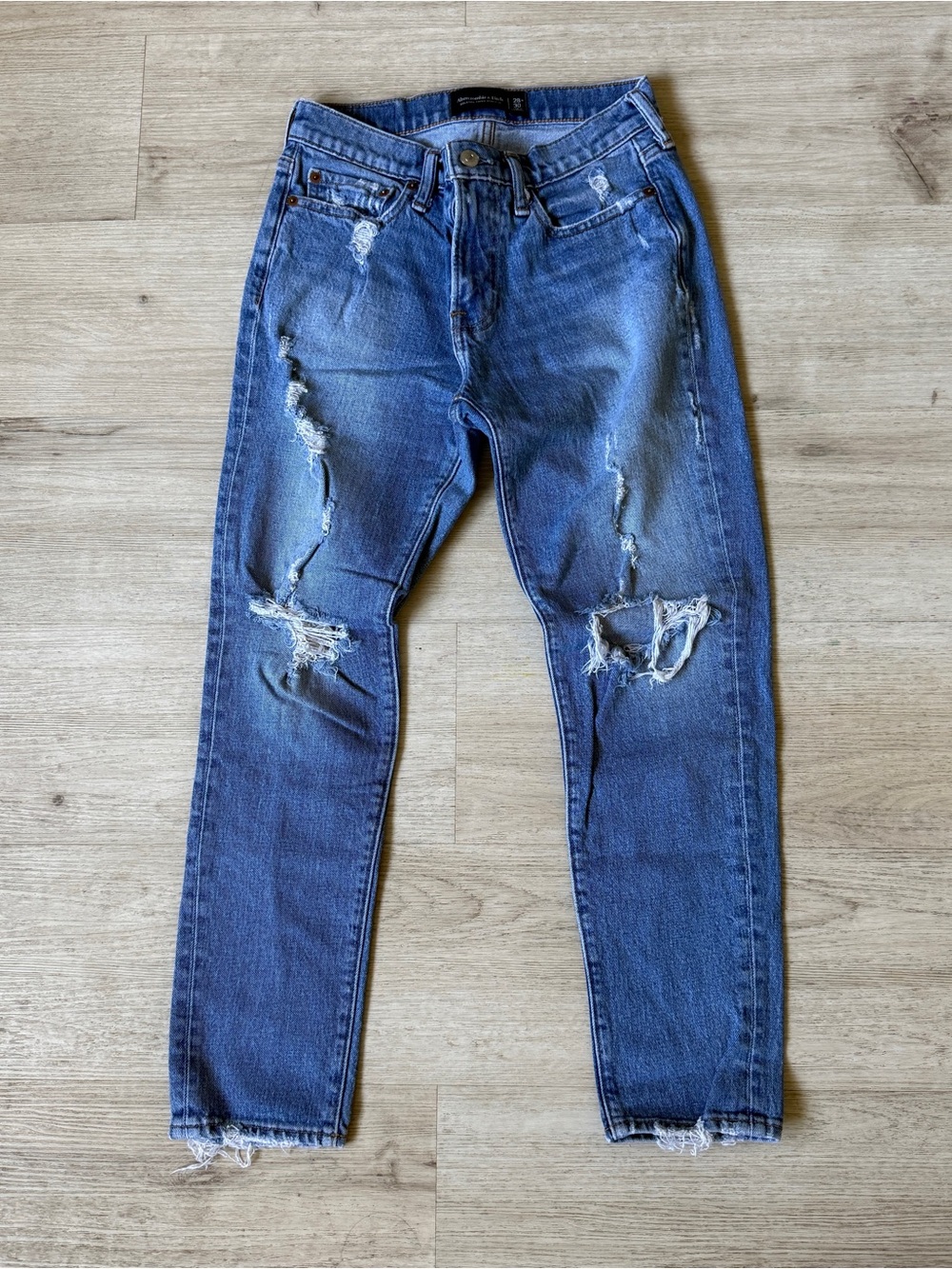 Abercrombie & Fitch Relaxed Taper Jeans Mens 28x30 Distressed Stretch Denim